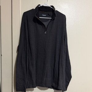 Chaps Men's Charcoal Zip-Up Sweater